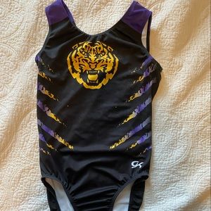 GK Adult medium LSU tigers gymnastics leotard